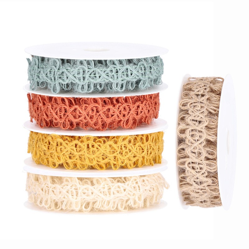 Dekoband Litze Jute diverse Farben